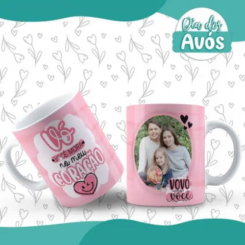 Caneca Personalizada Vovó Com Foto Vó Avó