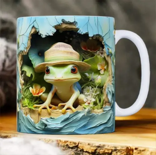 Caneca Personalizada Sapinho Estampa 3d Personalizada