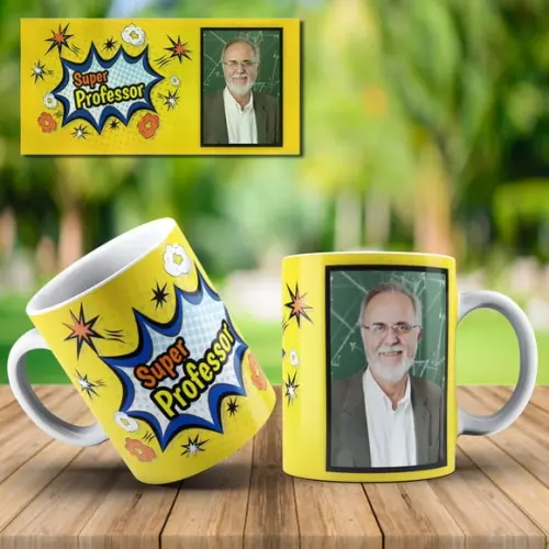 Caneca personalizada super professor presente professor foto
