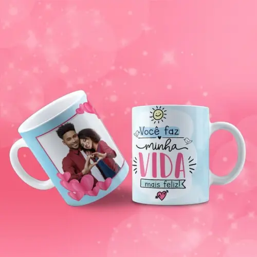 Caneca personalizada você faz minha vida mais feliz