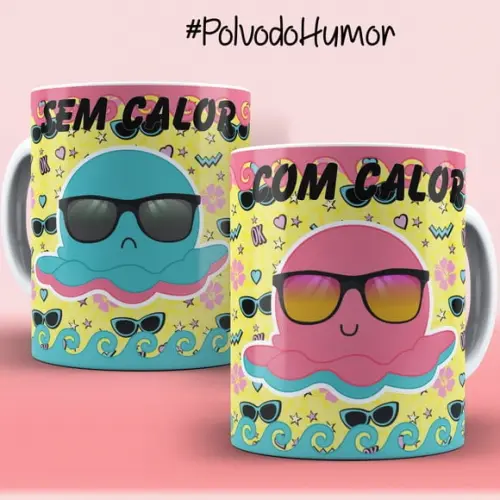 Caneca Polvo do humor sem calor com calor