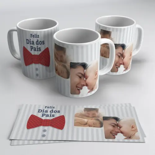 Caneca Porcelana Personalizada Feliz Dia dos Pais