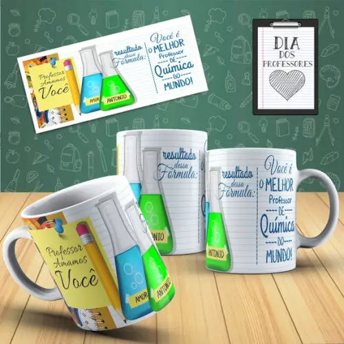 Caneca Presente para Professor Professora de Quimica