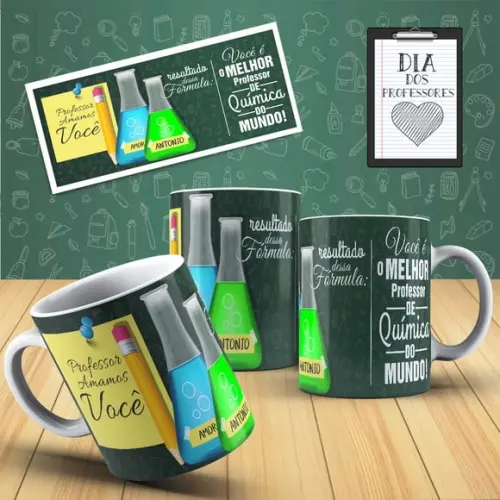Caneca Presente para Professor Professora de Quimica