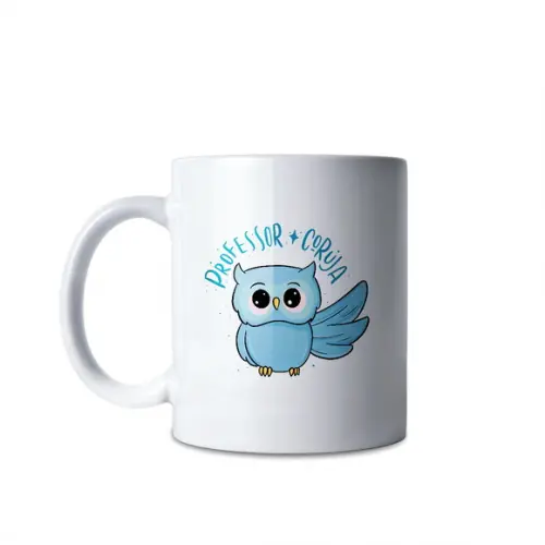 Caneca professor coruja presente professora coruja