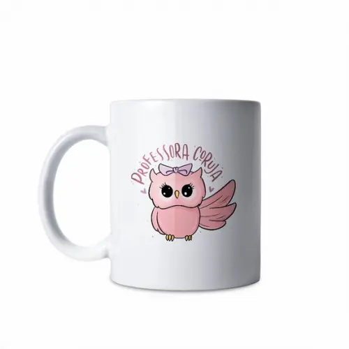 Caneca professor coruja presente professora coruja