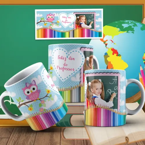 Caneca professora dia dos professores presente professora