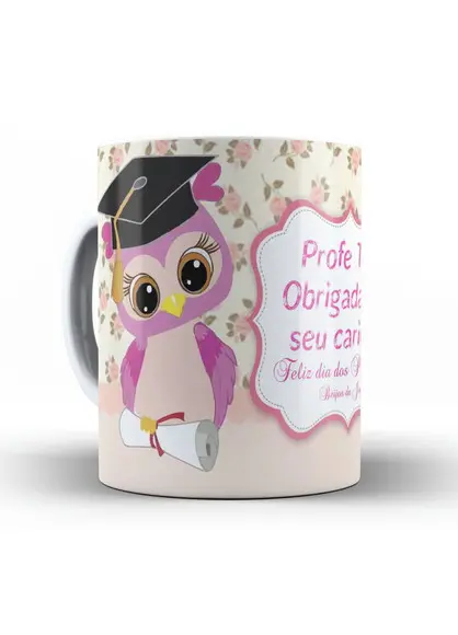 Caneca professora presente professora com foto lembrança pro