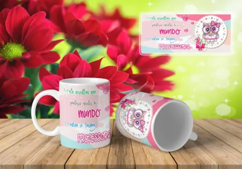 Caneca professora presente professora lembrança professores