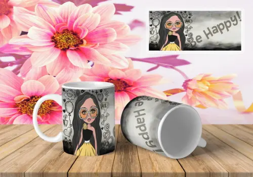 Caneca seja feliz Be happy