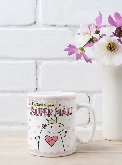 Caneca Super Mãe Presente Mãe Lembrança Personalizada Mãe