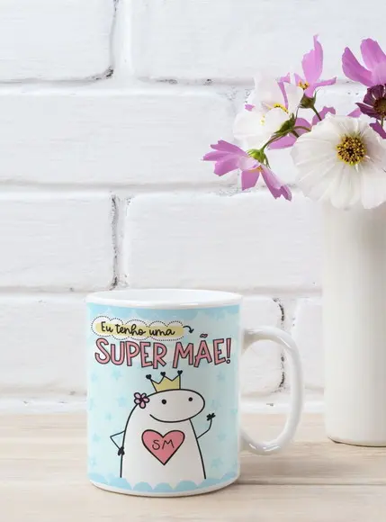 Caneca Super Mãe Presente para Mãe Caneca Meme