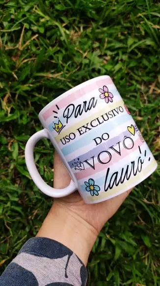 Caneca uso exclusivo do vovô presente vô lembrança avô