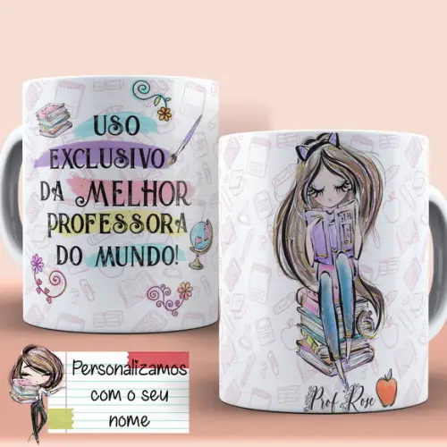 Caneca Uso Exclusivo Melhor Professora Personalizada