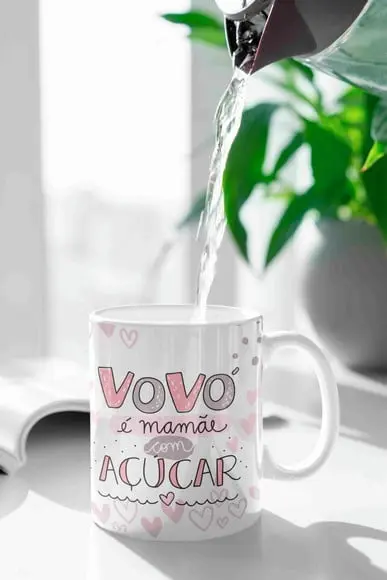 Caneca Vovó É Mãe com Açúcar