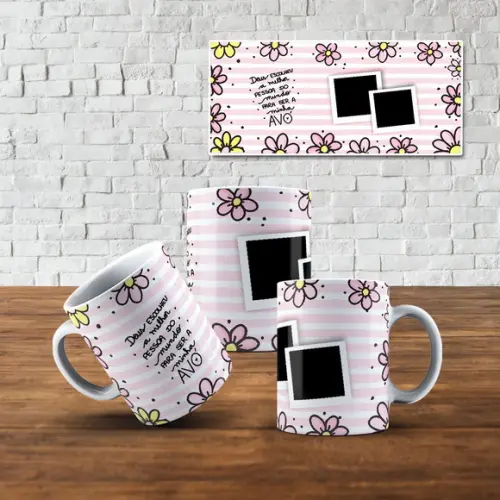 Caneca Vovó Caneca Personalizada com Foto Vovó