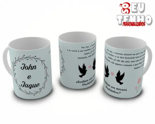 Canecas personalizada casamento Padrinhos Casamento