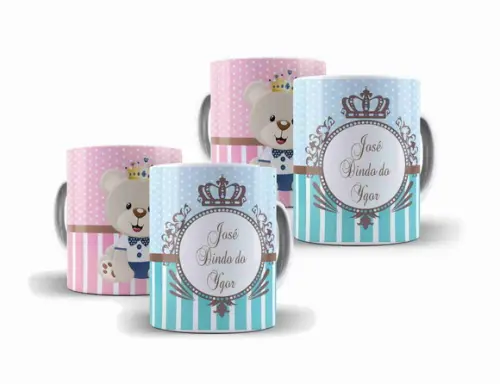 Canecas Personalizadaconvite Batizado Dindo e Dinda