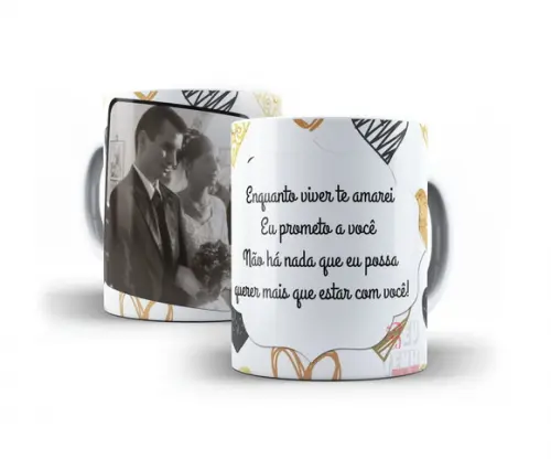 Canecas Personalizadas com foto 2 unidades te amarei