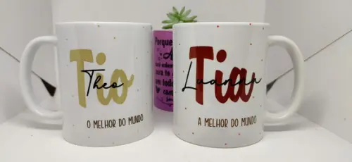 Canecas Tio e Tia Presente Titios Lembrança Titio e Titia