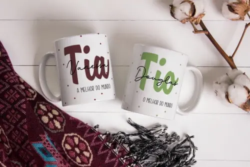 Canecas Tio e Tia Presente Titios Lembrança Titio e Titia