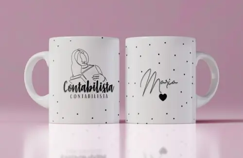 contabilista caneca personalizada contabilista minimalista
