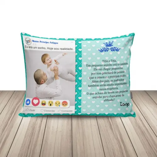 Convite Batizado padrinhos batismo dindos lembrança foto