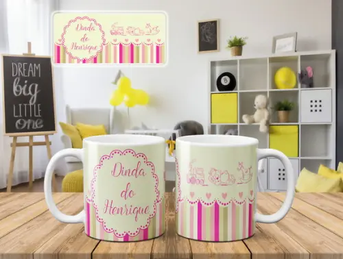Convite Batizado padrinhos batismo Provençal dindo ou dinda
