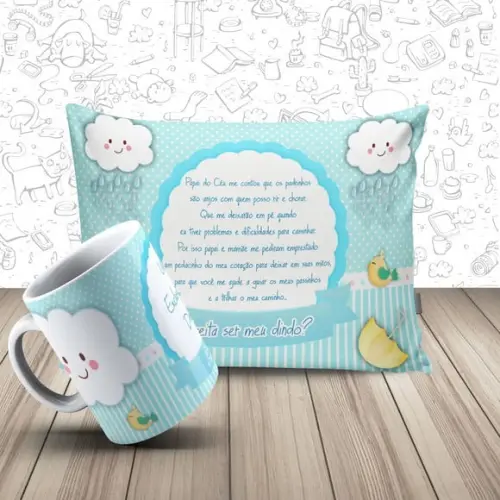 Convite Batizado padrinhos chuva de amor batismo boy