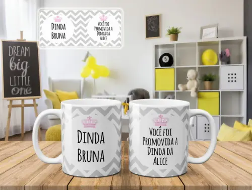 Convite De Batizado Padrinhos chevron bigode coroa cn+qbç+cx