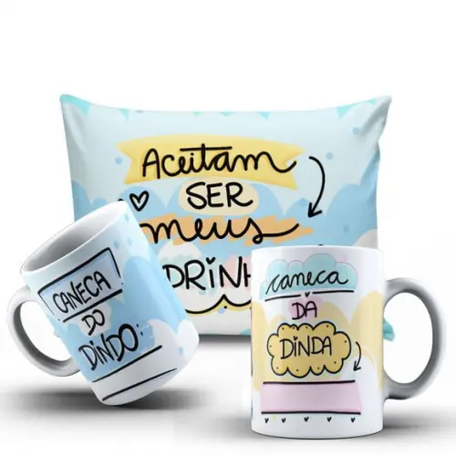 Convite Padrinhos Batizado Kit Batismo Presente Dindos
