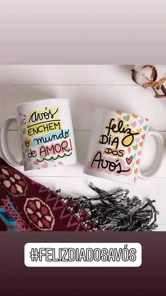 Dia dos avós caneca avós presentes avós vovó vovô