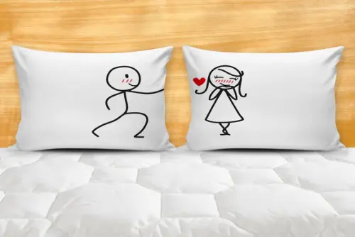 Fronha Casal Par de Fronhas Amor Casal Namorados