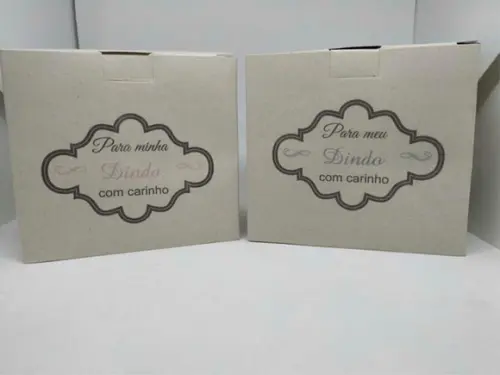 kit Canecas Batizado padrinhos batismo dindos 2 canecas