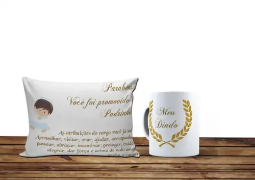 Kit Convite Batizado Menino Anjinho lua