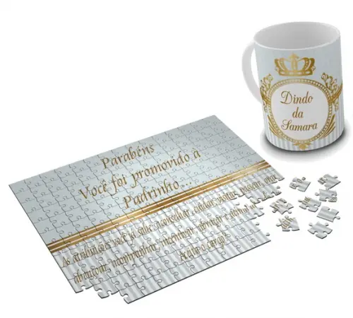 Kit Convite De Batizado Padrinhos