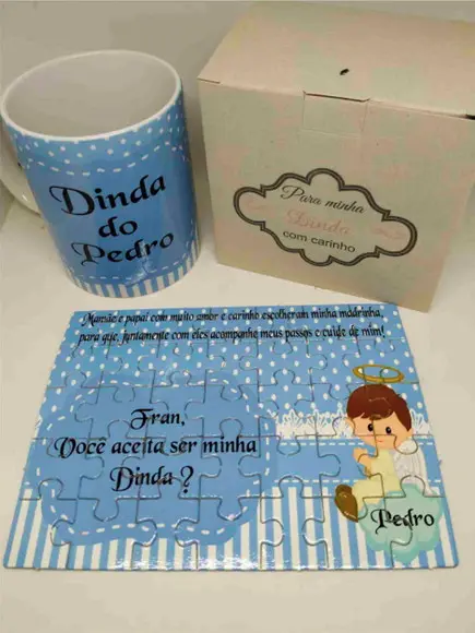 Kit Convite De Batizado Padrinhos