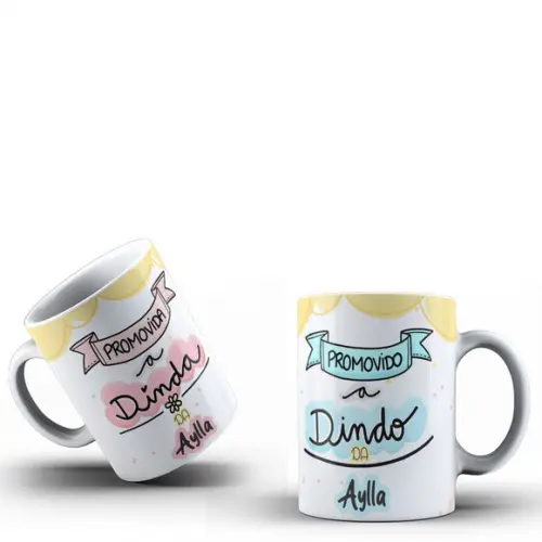 Kit Convite de Batizado Personalizado Promovido Dindo Dinda