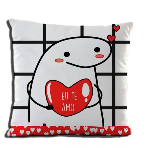 Mini Almofada Decorativa Dia dos Namorados Meme Flork 20x20