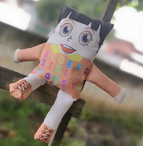 Naninha Senhora Alfabeto Laranja Urso Bebê