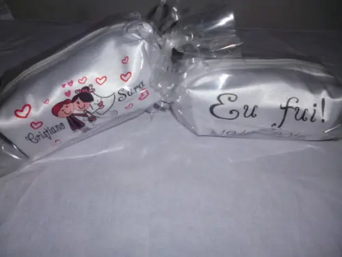 Necessaire Personalizada casamento 15x8cm