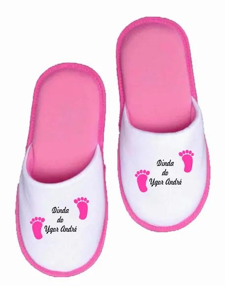 Pantufa convite batizado convite padrinhos madrinha dinda
