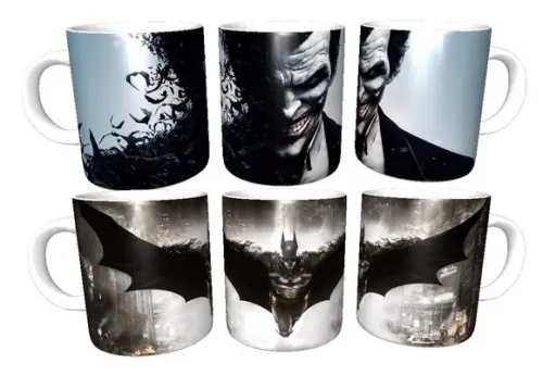 Par de canecas Batman e Coringa