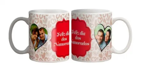 Par de canecas Feliz dia dos Namorados