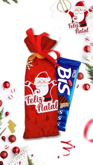 Porta caixa de chocolate bis Natal lembrança presente Natal