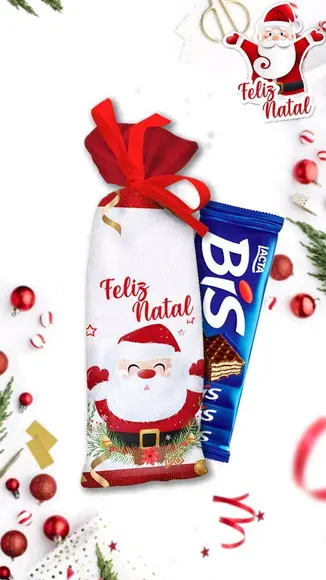 Porta caixa de chocolate bis Natal lembrança presente Natal