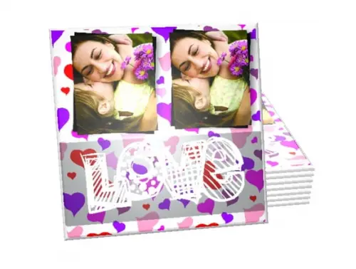 Porta Retrato Love Personalizado 2 fotos
