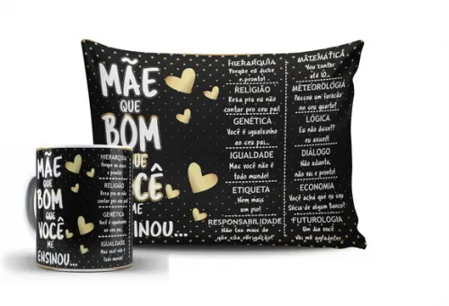 Presente Dia das Mães Mamãe Mãe Que Bom Que Você Me Ensinou