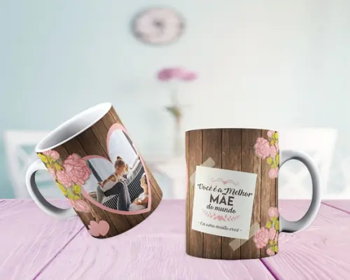 Presente Especial Mãe Kit Caneca de Cerâmica+ Almofada 20x30