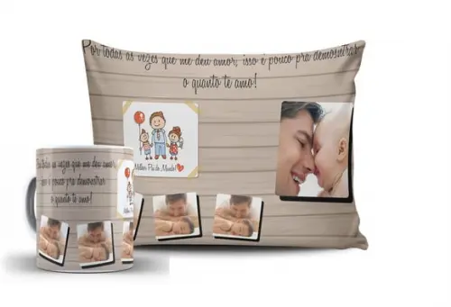 Presente Melhor Pai do Mundo Kit personalizado dia dos pais